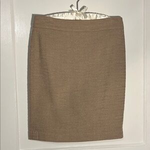 Ann Taylor Beige Textured Pencil Skirt